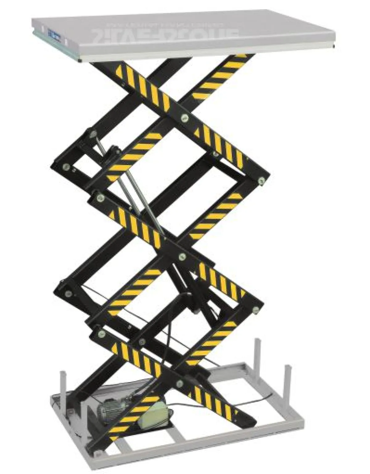 Silverstone HT 1000 magasemelésű fix emelőpad | Texem Kft. Galériás raktárak és gyártósori szintek függőleges összekötésére optimalizált, dűbelezhető Silverstone HT 1000 dupla ollós emelőasztal 1 t WLL teherbírással | Texem Kft.