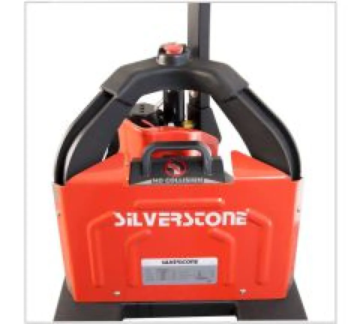 Silverstone T20-12 front szerkezet | Texem Silverstone T20-12 elektromos emelőkocsi robusztus acélvázas front része és beépített akkumulátor helye | Texem