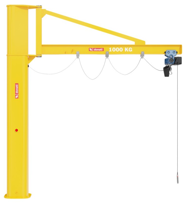 oszlopos forgódaru kézi mozgatással