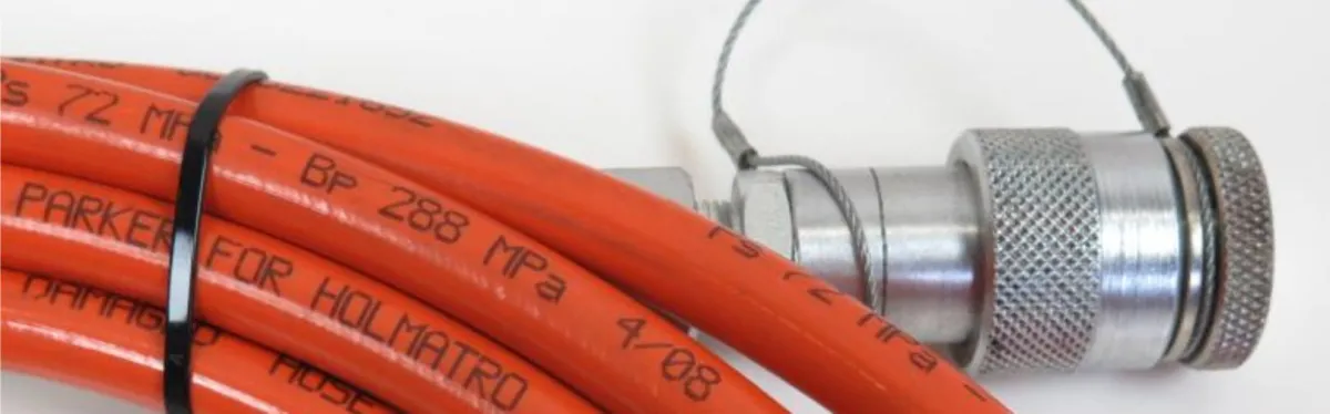 Holmatro hidraulika tömlő részleteit bemutató kép